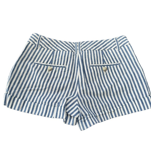 Express Blue Striped Shorts - Picture 2 of 3